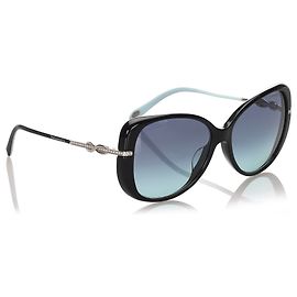 Tiffany & Co Occhiali da sole tinti di farfalla nera Tiffany Nero Blu