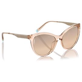 Tiffany & Co Lunettes de soleil teintées œil de chat marron Tiffany Marron Marron clair
