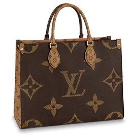 Louis Vuitton - Authenticated Onthego Handbag - Cloth Multicolour Plain For Woman, Good condition