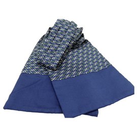 Hermès-HERMES ASCOTT IN SILK-Blue,Green