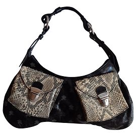 Autre Marque Crazy FROG Ledertasche Schwarz Schwarz