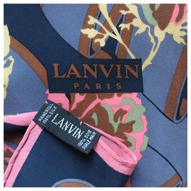 Lanvin-soie 79X75 centimetro-Multicolore