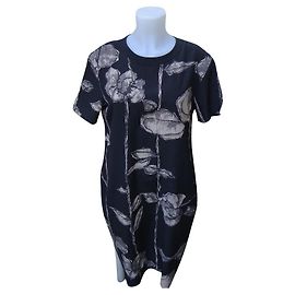 Marc Jacobs Silk Dress Black Multicolore Black Multiple colors
