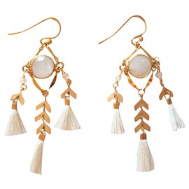 Chan Luu Orecchini Bianco D'oro