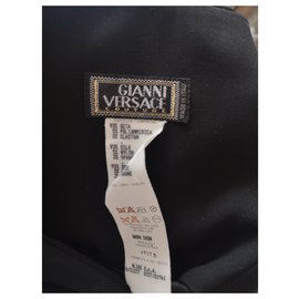 Gianni Versace-Vestido de desfile de moda-Negro
