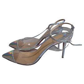 Christian Louboutin Sandals Silvery Leather Silvery