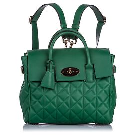 Mulberry Mochila de couro acolchoado de amoreira verde Cara Delevigne Verde