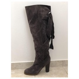 Chloé-Over the knee boots-Dark grey