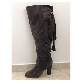 Chloé-Botas sobre la rodilla-Gris antracita