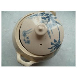 Autre Marque-Gien France porcelain sugar bowl-Blue