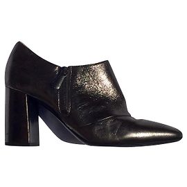 Bottega Veneta Silver Patent Leather Ankle Boots Silvery