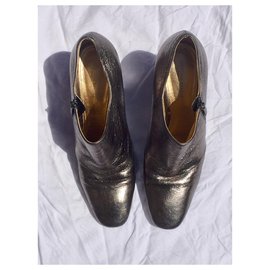 Bottega Veneta-Silver ankle boots-Silvery