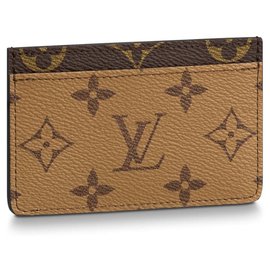 Louis Vuitton-Portatarjetas LV nuevo-Castaño
