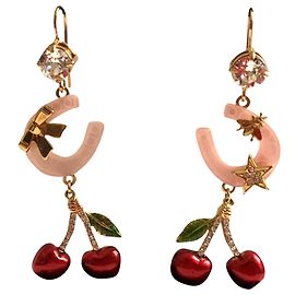 Miu Miu Boucles d'oreilles cerise Multicolore
