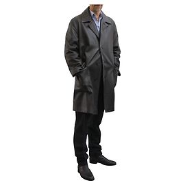 Autre Marque Séraphin Deer Leather Coat Dark Brown Dark brown