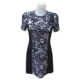 Vestido Versace de seda e lã Multicor