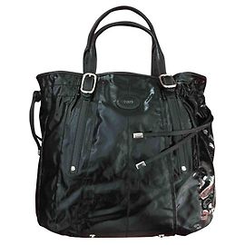 Tod's Black Patent Leather Tote Bag Black