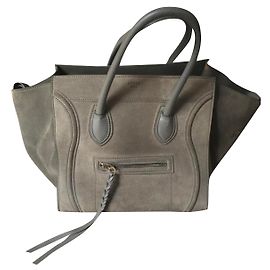 Céline Phantom Handbag Khaki Deerskin Khaki