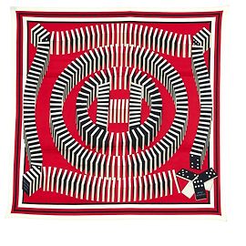 Hermès EFECTO DOMINÓ 70 rojo Roja