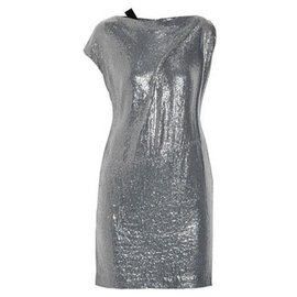 Diane Von Furstenberg-DvF Mara silk sequin dress NEW-Silvery