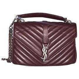 Saint Laurent College handbag dark red vermeil Dark red