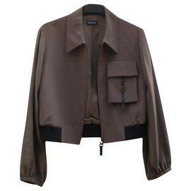 Zapa-Biker jackets-Khaki
