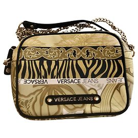Bolsa de ombro Versace bege de modal Bege