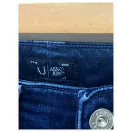 Armani Jeans-Jeans Armani, magro, Esticam-Azul