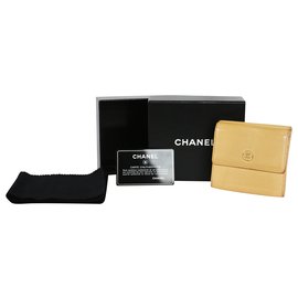 Chanel-Klassische Geldbörse-Beige