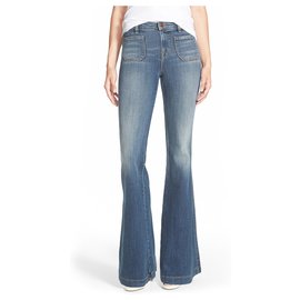 J Brand-Demi Flared Hochhaus Jeans In Ashbury-Blau