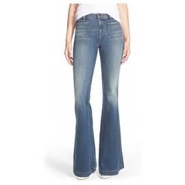 J Brand-Demi Jeans svasati a vita alta in Ashbury-Blu