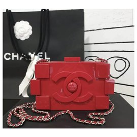 Chanel-$14,5k NWB CHANEL Lego Seltene Kupplungstasche-Rot