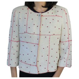 CHANEL Tweedjacke Aus weiß