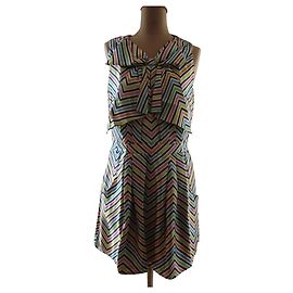 Robe en soie Edward Achour Multicolore
