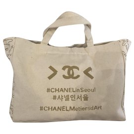 Chanel-sac cabas-Écru