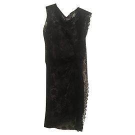 Lanvin Kleid aus schwarzer Spitze Schwarz