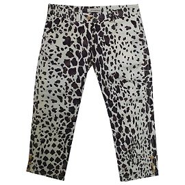 Pantalon Ermanno Scervino Imprimé Léopard en Polyester Multicolore Imprimé léopard