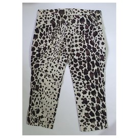 Ermanno Scervino-Pantalones, polainas-Multicolor,Estampado de leopardo