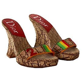 Dior Rare Compensées Trotteur Galliano Rasta Collection Beige
