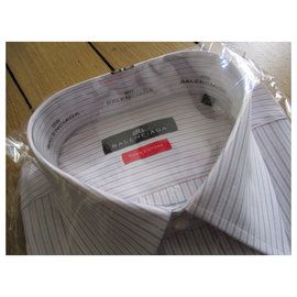 Balenciaga-Striped cotton shirt, 42.-Multiple colors