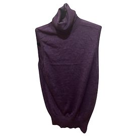 Etro top de caxemira e seda Roxo