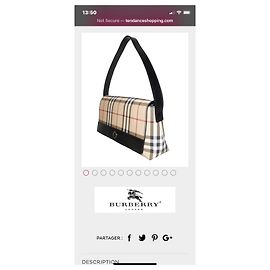 Borsa Burberry marrone in cotone Marrone