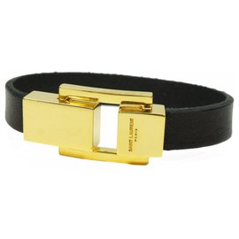 Autre Marque-YSL Black Carre Armband-Schwarz,Golden