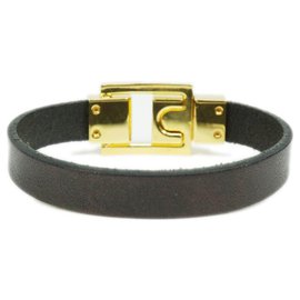 Autre Marque-YSL Black Carre Bracelet-Black,Golden