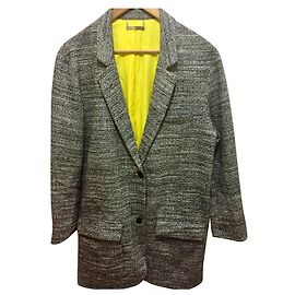 Diane Von Furstenberg Chaqueta DvF Vincent Tweet Negro Blanco