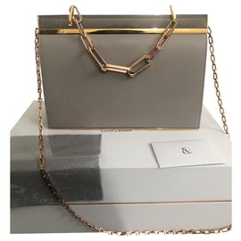 Autre Marque Handtasche aus Leder grau Grau