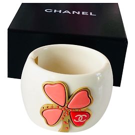 Bracciale Chanel D'oro Bianco sporco Corallo