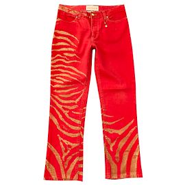 Roberto Cavalli Pantaloni, ghette Rosso D'oro