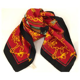Cartier-Scarves-Black,Red,Green