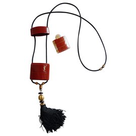 Yves Saint Laurent-Pendant necklaces-Dark red